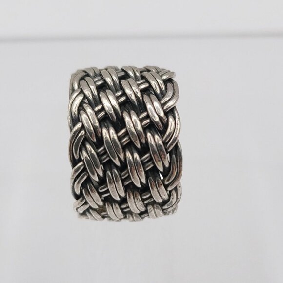 Weaved pattern 925 ring - Picture 3 of 3
